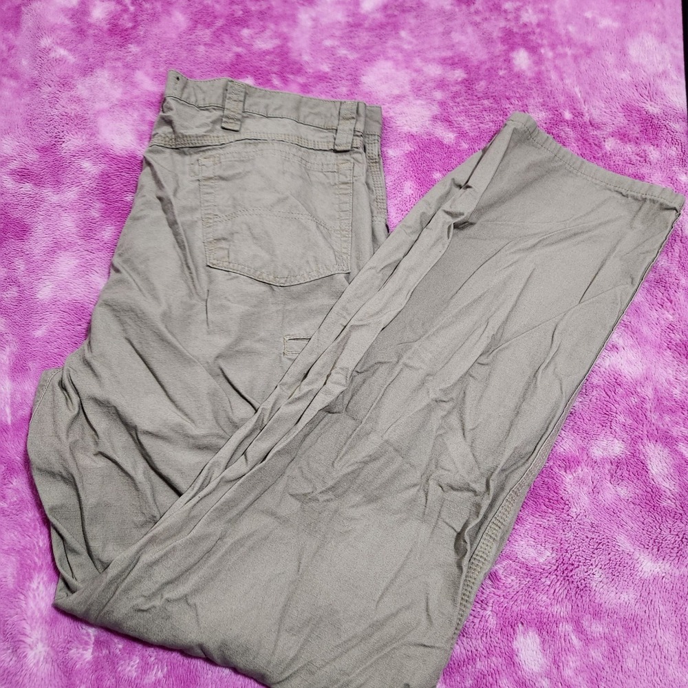 Wrangler RIGGS Workwear‎ Khaki Cargo Pants Relaxed Fit Mens 38x36 Utility